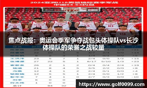 焦点战报：奥运会季军争夺战包头体操队vs长沙体操队的荣誉之战较量